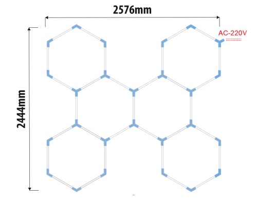 Lampa Garażowa Hexagon 248W 6500K 29760LM