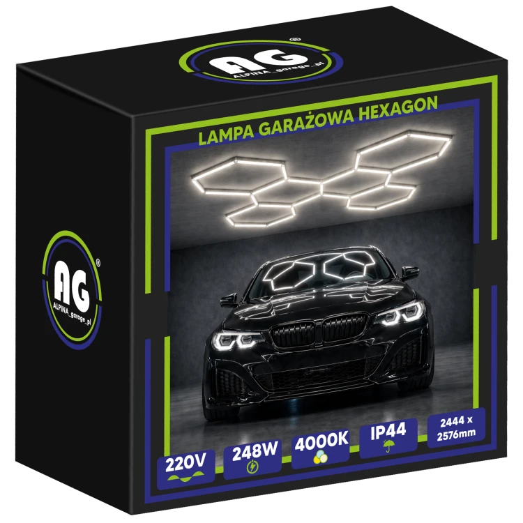 Lampa Garażowa Hexagon 248W 4000K 29760LM