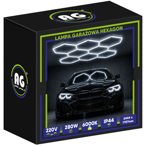 Lampa Garażowa Hexagon 280W 6500K 33600LM