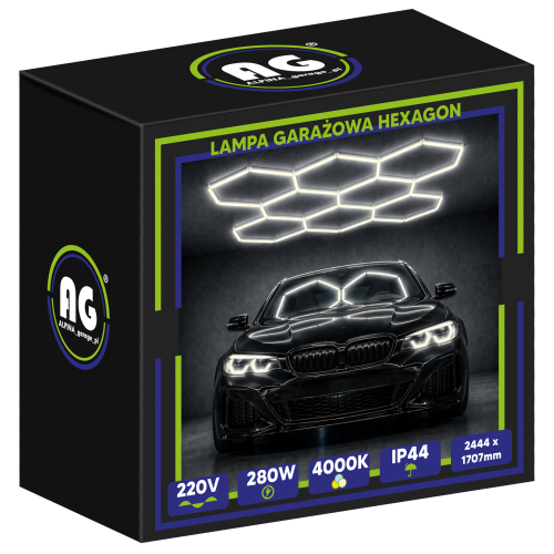 Lampa Garażowa Hexagon 280W 4000K 33600LM