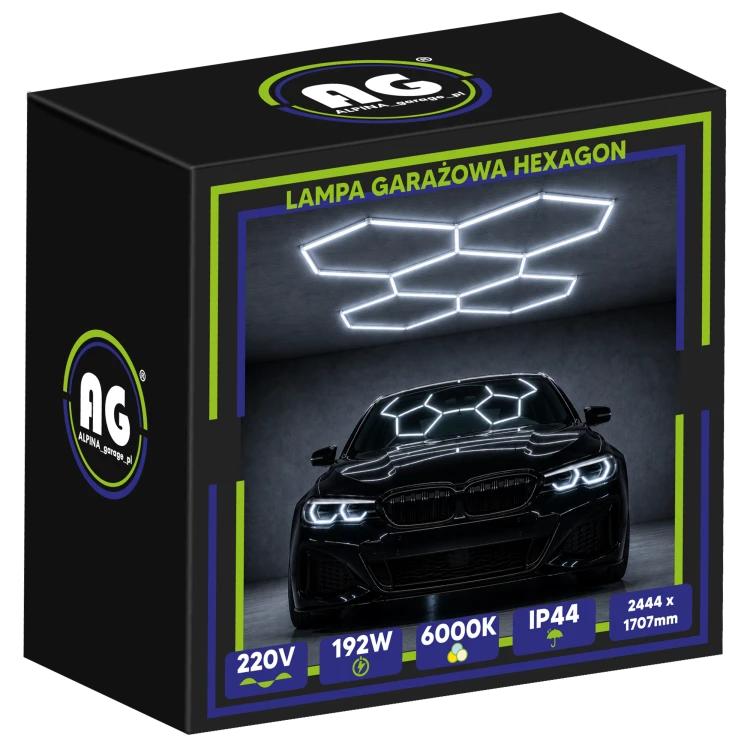 Lampa Garażowa Hexagon 192W 6500K 23040LM