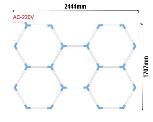 Lampa Garażowa Hexagon 192W 6500K 23040LM