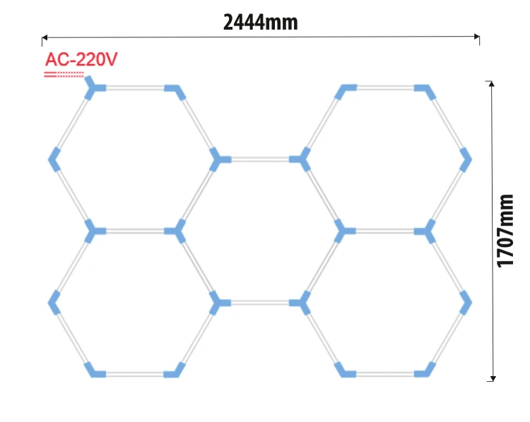Lampa Garażowa Hexagon 192W 6500K 23040LM