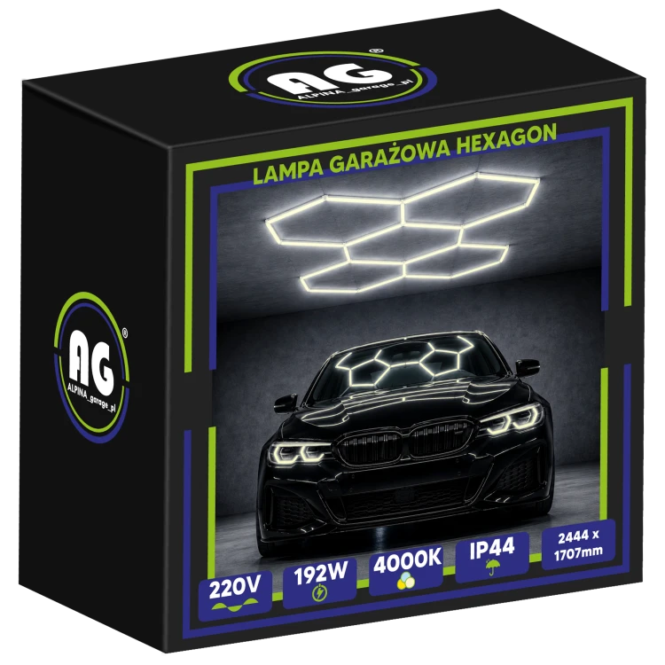 Lampa Garażowa Hexagon 192W 4000K 23040LM