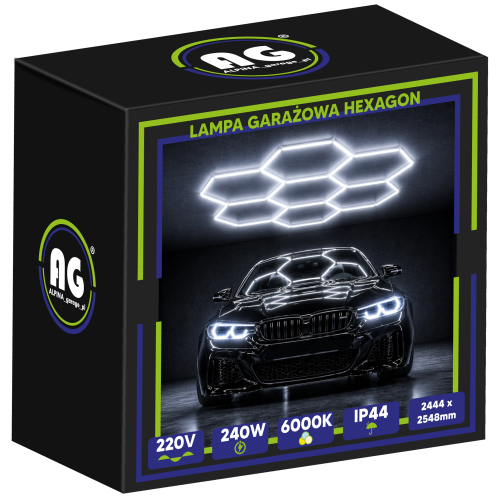 Lampa Garażowa Hexagon 240W 6500K 28800LM