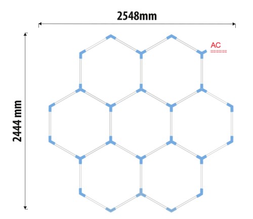 Lampa Garażowa Hexagon 240W 6500K 28800LM