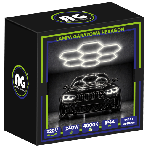 Lampa Garażowa Hexagon 240W 4000K 28800LM