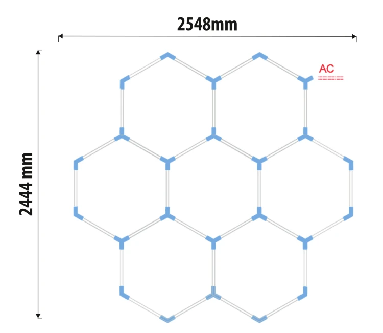 Lampa Garażowa Hexagon 240W 4000K 28800LM