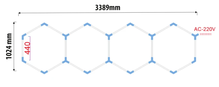 Lampa Garażowa Hexagon 168W 4000K 20160LM
