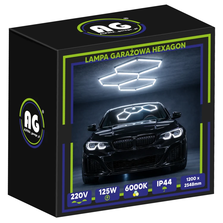 Lampa Garażowa Hexagon 125W 6500K 15000LM