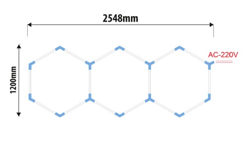 Lampa Garażowa Hexagon 125W 6500K 15000LM