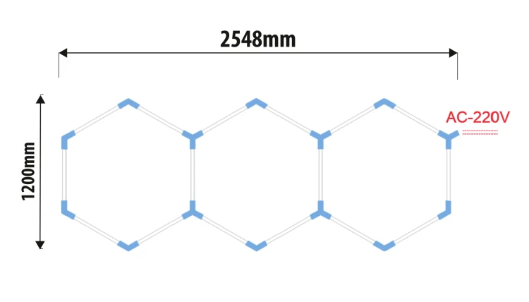 Lampa Garażowa Hexagon 125W 6500K 15000LM
