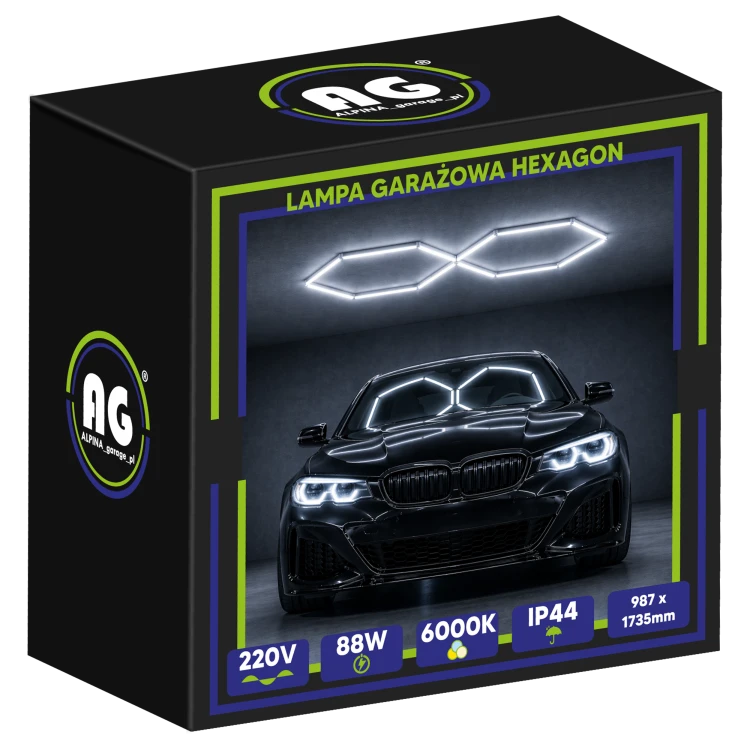 Lampa Garażowa Hexagon 88W 6500K 10560LM