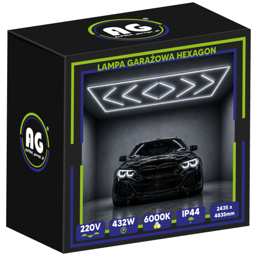 Lampa Garażowa Hexagon 6500K 432W 51840LM