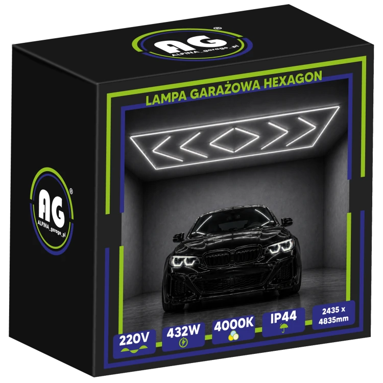 Lampa Garażowa Hexagon 4000K 432W 51840LM