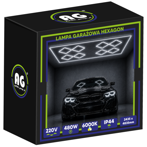 Lampa Garażowa Hexagon 6500K 480W 57600LM