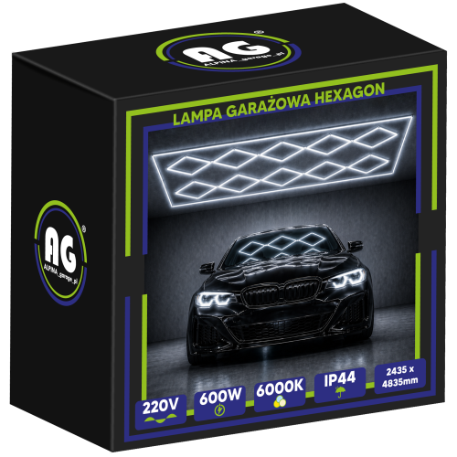 Lampa Garażowa Hexagon 6500K 600W 72000LM