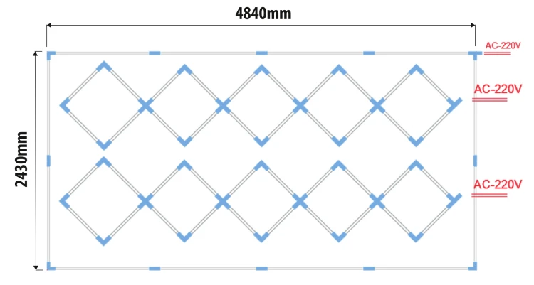 Lampa Garażowa Hexagon 6500K 600W 72000LM