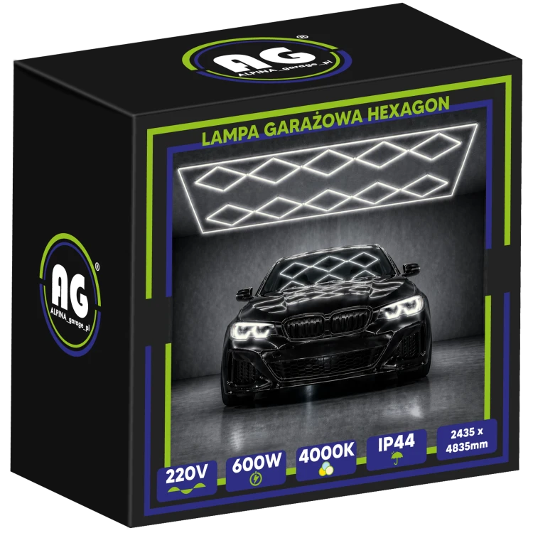 Lampa Garażowa Hexagon 4000K 600W 72000LM