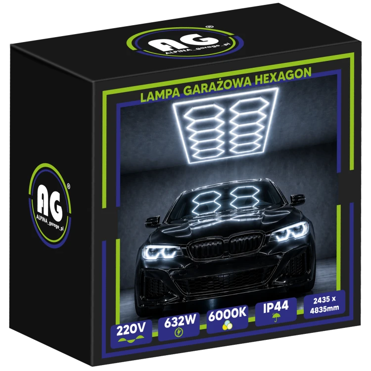 Lampa Garażowa Hexagon 6500K 632W 75840LM