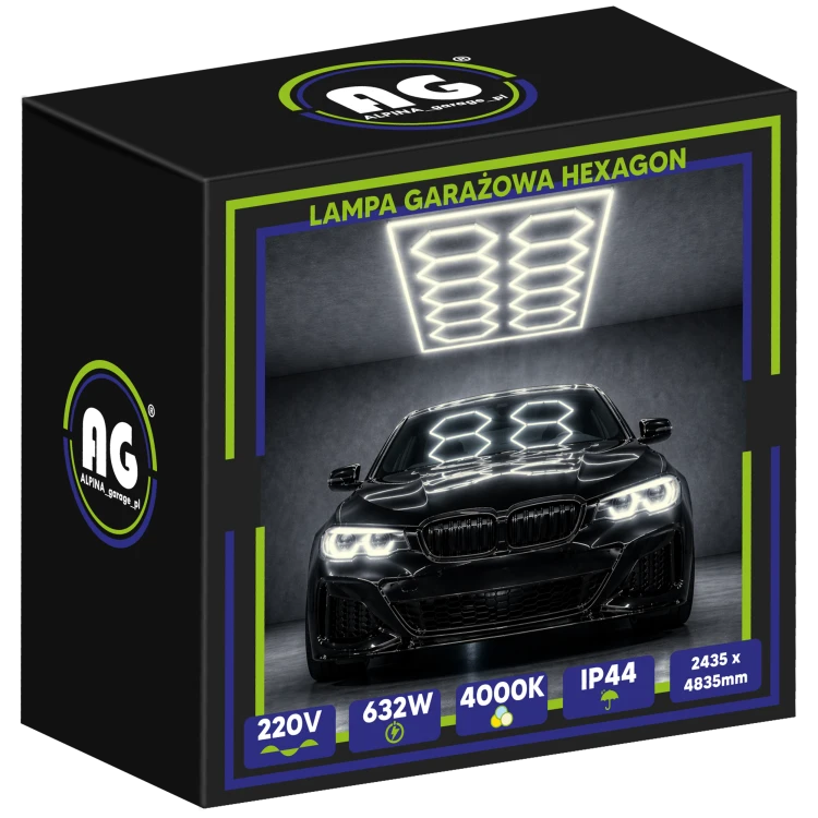 Lampa Garażowa Hexagon 4000K 632W 75840LM