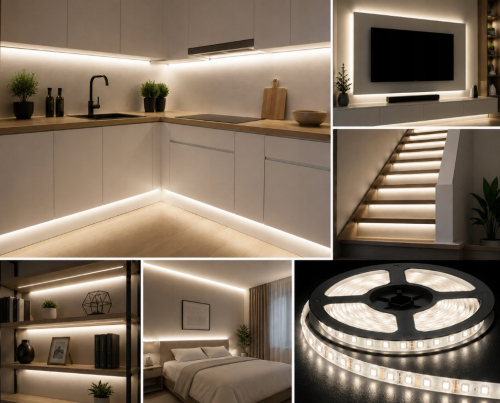 Taśma LED 12V 24W 5m Barwa Neutralna 4000K 8mm 1000lm Dekoracyjna Dzienna