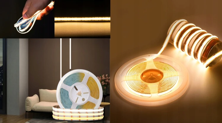 Taśma LED 12V COB 5m Dzienna Neutralna 50W 4500lm 320LED/metr Mocna 4000K