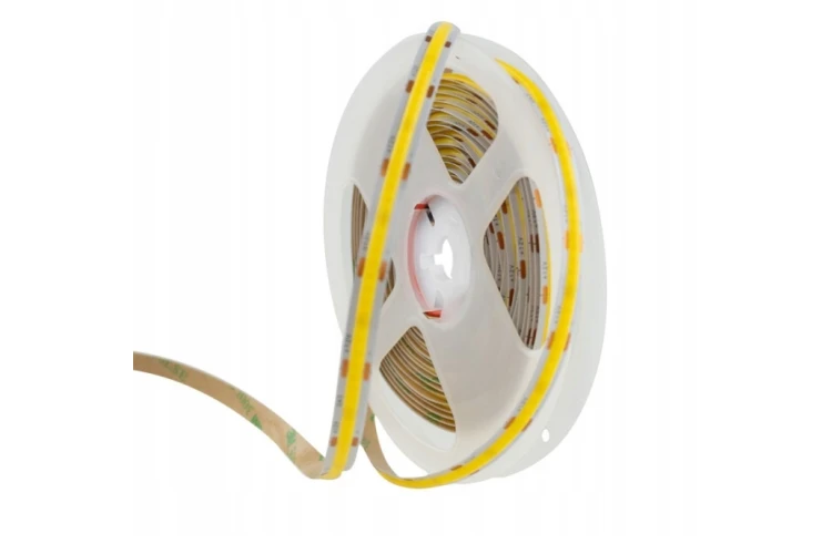 Taśma LED 12V 50W COB 5m Ciepła Barwa 4500lm 320LED/metr Mocna 3000K Gietka