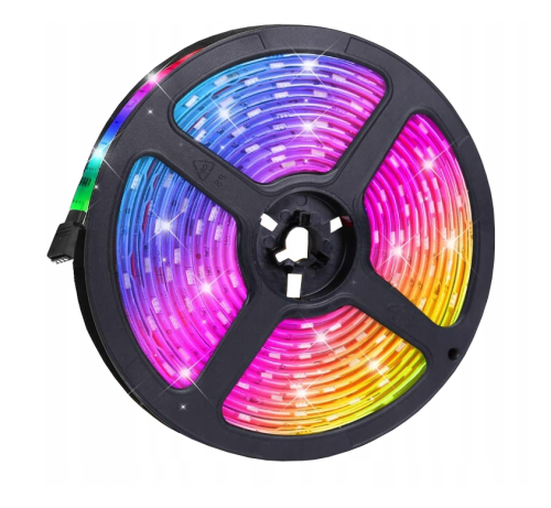 Taśma LED RGB 5m 12V 36W Wodoodporna Wielokolorowa Rolka Pasek IP63 LEDY