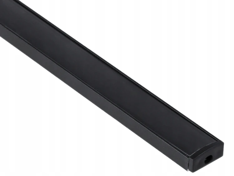 Profil LED Aluminiowy 2m Czarny Natynkowy Do Taśmy LED 8mm - 12mm 5 sztuk
