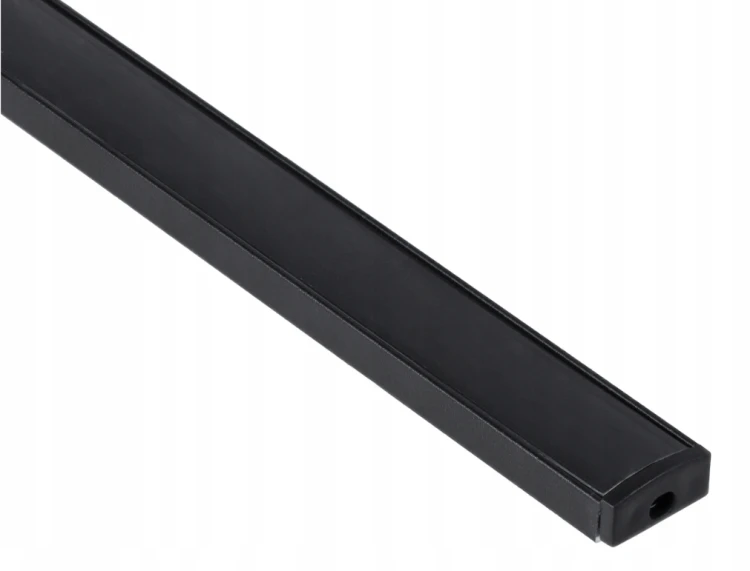 Profil LED Aluminiowy 2m Czarny Natynkowy Do Taśmy LED 8mm-12mm Zestaw x10