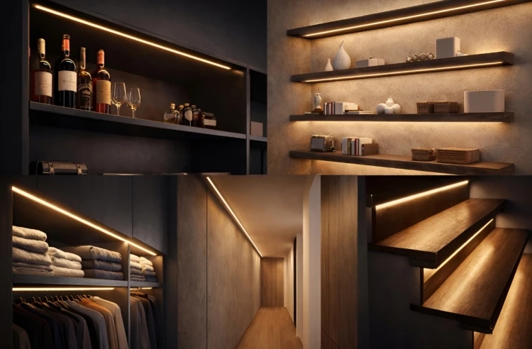 Profil LED Aluminiowy 2m Czarny Natynkowy Do Taśmy LED 8mm-12mm Zestaw x10