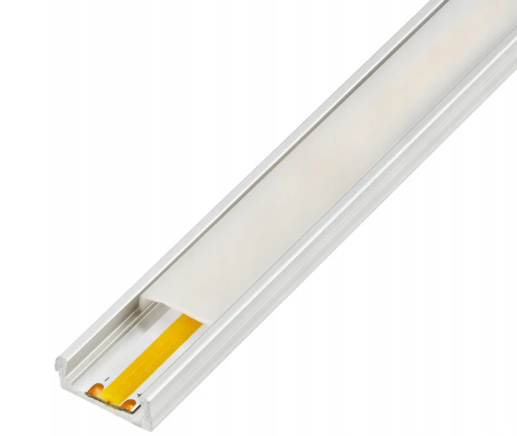 Zestaw 10xProfil Aluminiowy LED Anodowany Natynkowy 2m + Klosz Mleczny