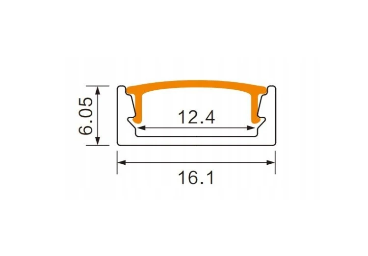 Zestaw 10xProfil Aluminiowy LED Anodowany Natynkowy 2m + Klosz Mleczny