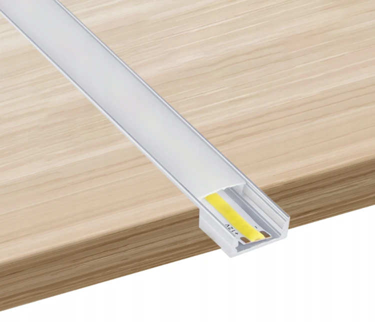 Zestaw 5x PROFIL LED Aluminiowy 1m Biały Natynkowy Do Taśmy LED 8mm - 12mm