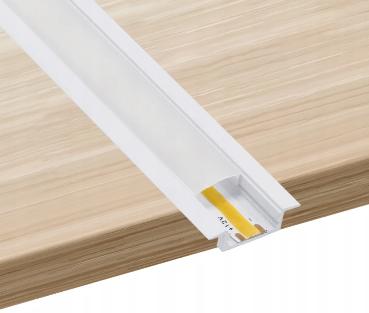 Zestaw 5x Profil LED Wpuszczany 1m Aluminiowy Podtynkowy Biały Do Taśmy LED