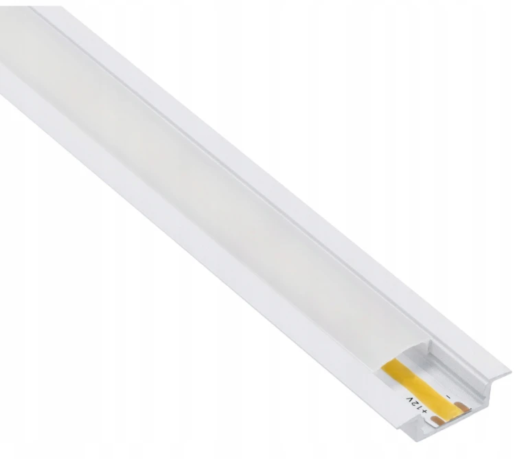 Zestaw 10x Profil LED Wpuszczany 1m Aluminiowy Podtynkowy Biały Do Taśmy LED
