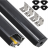 Zestaw 5x Profil LED Aluminiowy Czarny 2m Narożny Kątowy Do Taśmy Rogowy 12mm