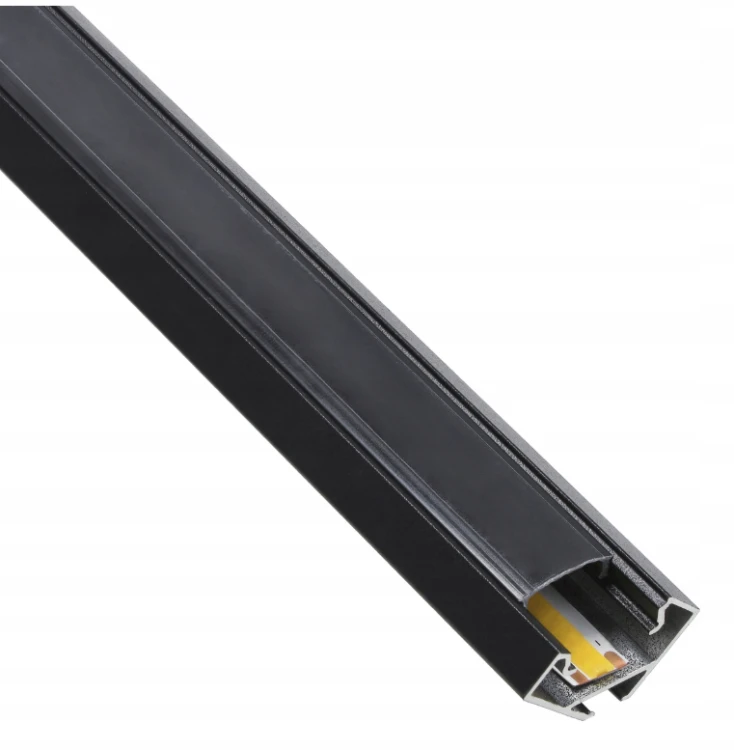 Zestaw 5x Profil LED Aluminiowy Czarny 2m Narożny Kątowy Do Taśmy Rogowy 12mm