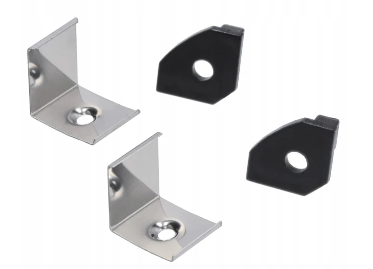 Zestaw 10x Profil LED Aluminiowy Czarny 2m Narożny Kątowy Do Taśmy Rogowy 12mm
