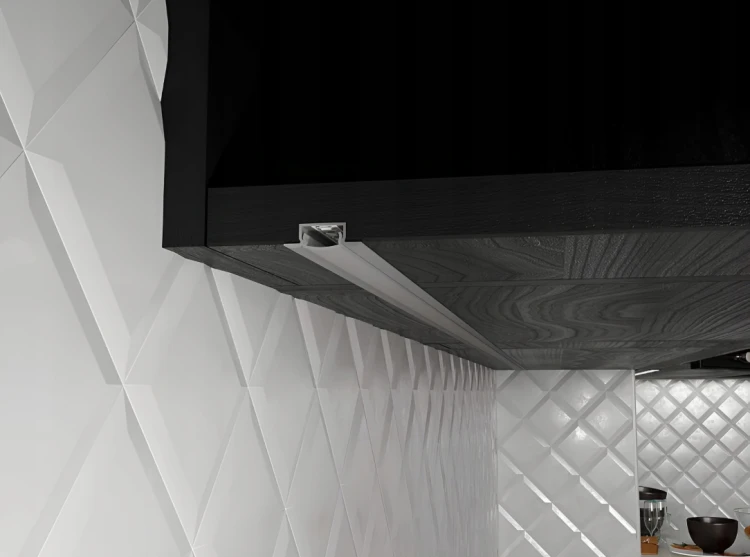 Zestaw 10x Profil LED Wpuszczany 1m Aluminiowy Podtynkowy Czarny Do Taśmy LED
