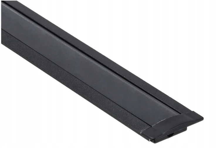 Zestaw 10x Profil LED Wpuszczany 1m Aluminiowy Podtynkowy Czarny Do Taśmy LED