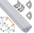 Zestaw 5x Profil LED Aluminiowy Anodowany 1m Narożny Kątowy Do Taśmy LED 12mm