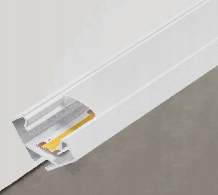 Zestaw 5x Profil LED Aluminiowy Biały 1m Narożny Kątowy Do Taśmy Rogowy 12mm
