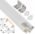 Zestaw 5x Profil LED Aluminiowy Biały 1m Narożny Kątowy Do Taśmy Rogowy 12mm