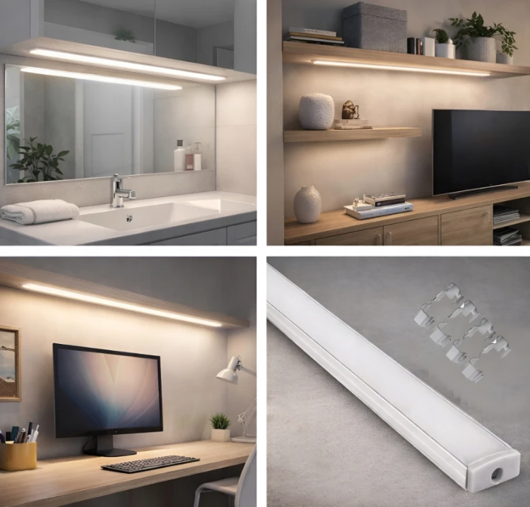 Zestaw 10x Profil LED Aluminiowy 1m Anodowany Natynkowy Do Taśmy LED 8mm