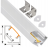 Zestaw 10x Profil LED Aluminiowy Biały 1m Narożny Kątowy Do Taśmy Rogowy 12mm
