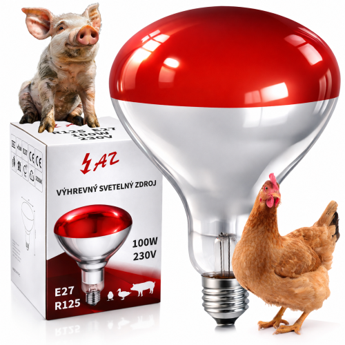 ŻARÓWKA PROMIENNIK PODCZERWIENI R125 E27 100W