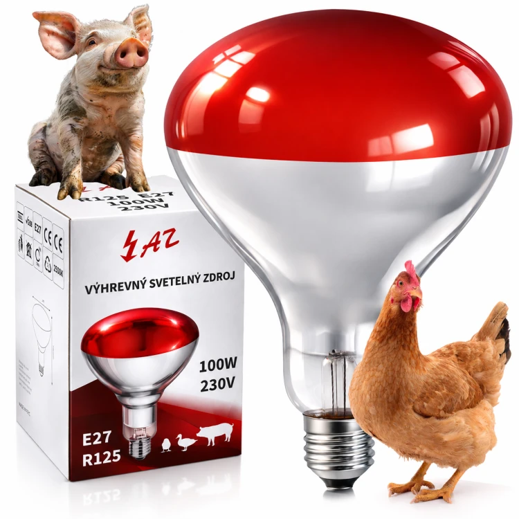 ŻARÓWKA PROMIENNIK PODCZERWIENI R125 E27 100W