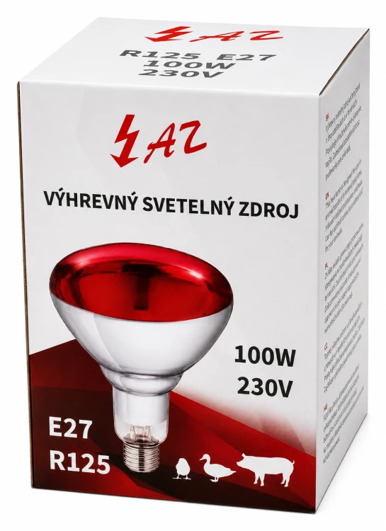 ŻARÓWKA PROMIENNIK PODCZERWIENI R125 E27 100W